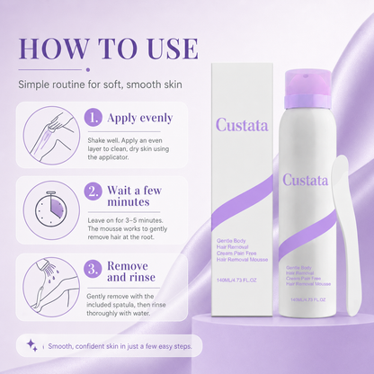 Custata Gentle Body Hair Removal Mousse – Smooth Skin in Minutes